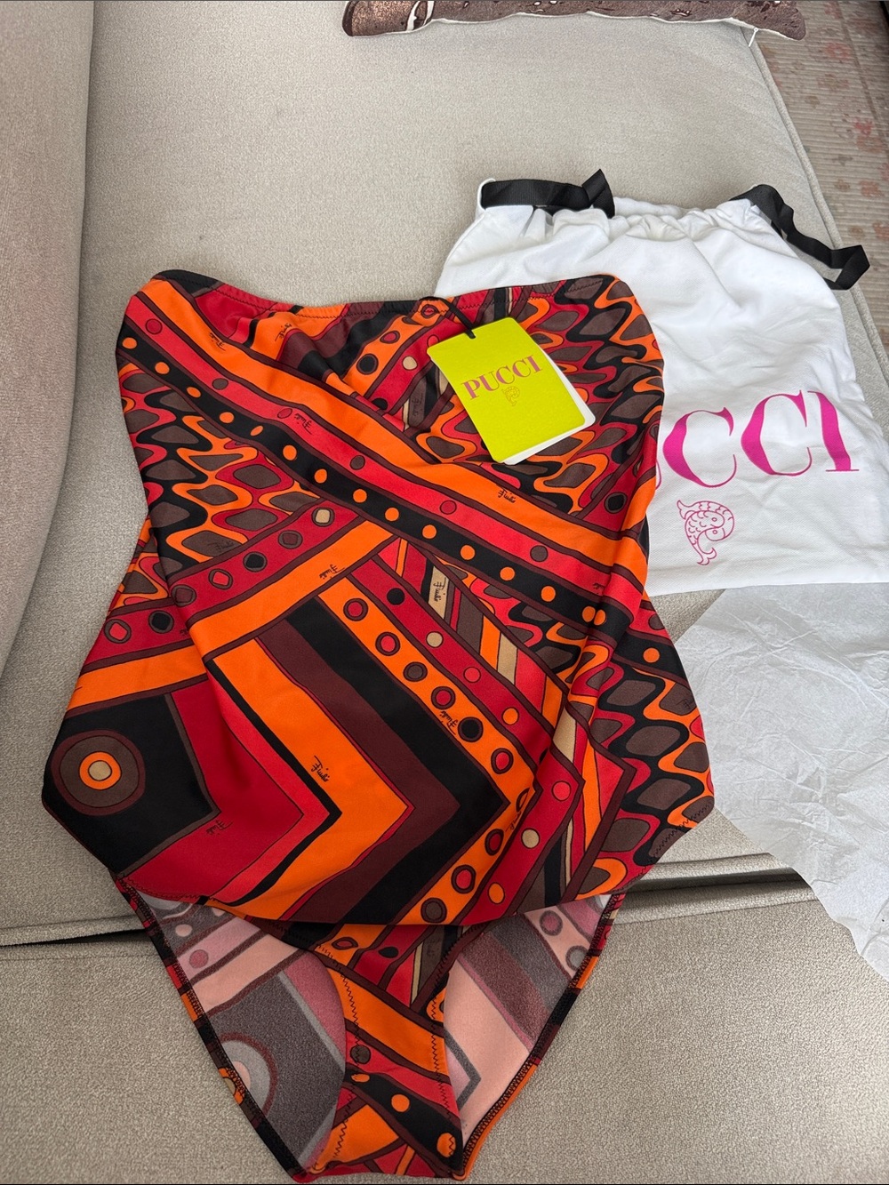 Emilio Pucci Strapless One-Piece Swimsuit - Picture 5 of 5